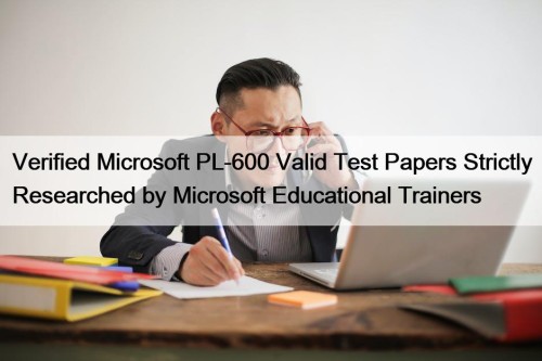 Verified Microsoft PL-600 Valid Test Papers Strictly Researched ...