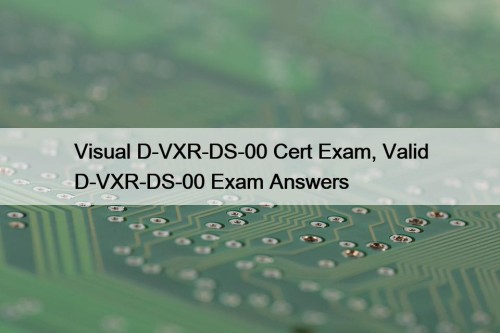 Visual D-VXR-DS-00 Cert Exam, Valid D-VXR-DS-00 Exam Answers